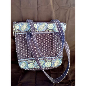 Vera Bradley Blue Paisley and Floral Tote Purse